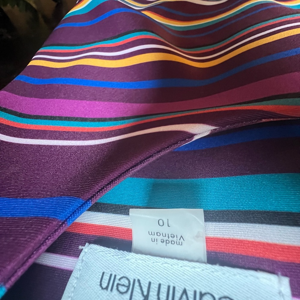 Calvin Klein Multicolor Striped Dress